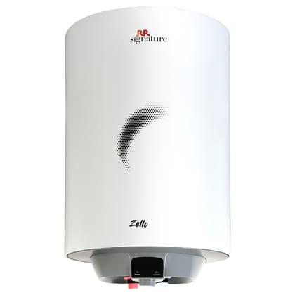 RR Signature Zello 10L Star Rated Storage Water Heater for Home | Glass Line Tank Geyser | 8 Bar, Suitable for High Rise |Thermal Cutout |Safety Valve 2 Yr Warranty on Product & 6 Yr on Tank by RR RR Signature Zello 10L Star Rated Storage Water Heater fo