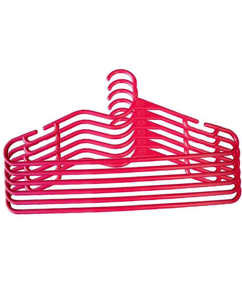 Plastic Standard Clothes Hangers ( Pack of 6 )