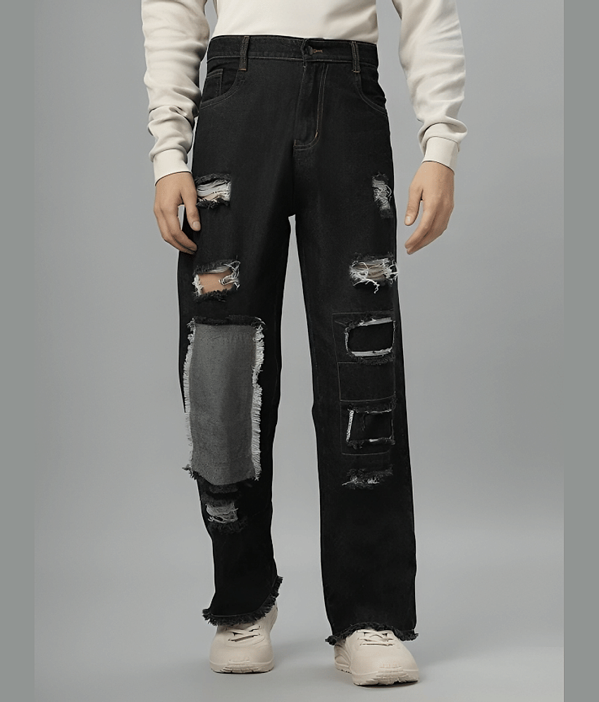 ARBIA FUNKI Regular Fit Distressed Men's Jeans - Dark Grey ( Pack of 1 )