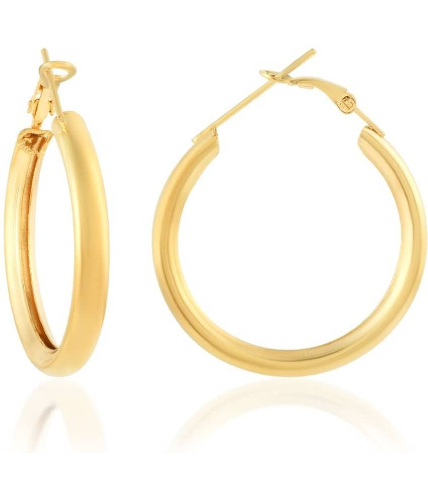 ADMIER Silver Hoops Earrings ( Pack of 1 )