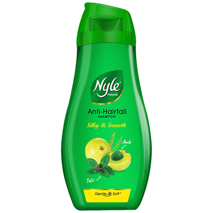 Nyle Silky & Smooth Anti-Hair Fall Shampoo - With Tulsi, Amla, Controls Frizz, Paraben Free, 180 Ml Nyle Silky & Smooth Anti-Hair Fall Shampoo - With Tulsi, Amla, Controls Frizz, Paraben Free, 180 Ml