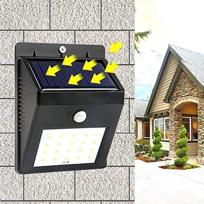 Solar Security LED Night Light for Home Outdoor / Garden Wall (Black) (30-LED Lights) ( 1 Pcs ) Solar Security LED Night Light for Home Outdoor / Garden Wall (Black) (30-LED Lights) ( 1 Pcs )