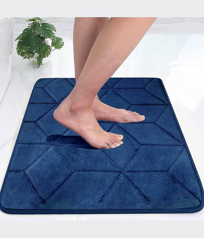 Status Anti-skid Others Bath Mat 40x60 cm ( Pack of 1 ) - Blue