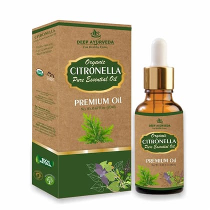 Citronella Pure Essential Oil - Natural Insect Repellent, Relieves Stress & Purifies Air