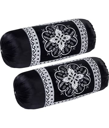 MAHALUXMI COLLECTION Set of 2 Velvet Bolster Covers (Size - 16 In X 35 In)