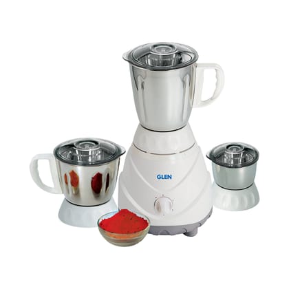 Mixer Grinder 750W 100% Copper Motor, 3 Stainless Steel Liquidiser, Grinder and Chutney Jars - White (4022)