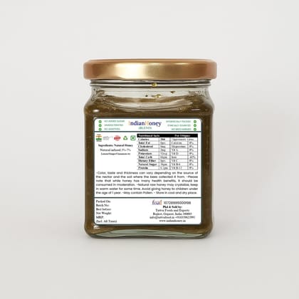 IndianHoney Ginger Honey | Pure & Natural | Unprocessed, Unfiltered, No Added Sugar | Rich in Minerals & Antioxidants | Ethically Sourced Raw Honey | 230g Glass Jar