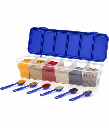 MAGICSPOON Masala Container Plastic Blue Spice Container ( Set of 1 )