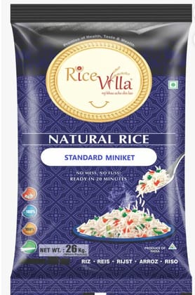 Rice Villa | Standard Minilket | Rice | 26 kg | Miniket Rice