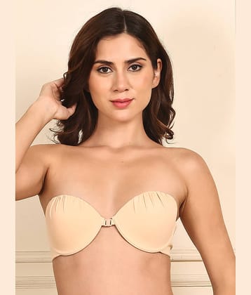 PrettyCat Pack of 1 Polyester Lightly Padded Strapless Bra For Women ( Black )