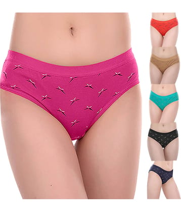 Paryag Pack of 6 Cotton Printed Women's Hipster ( Multicolor ) Women Cotton Panty