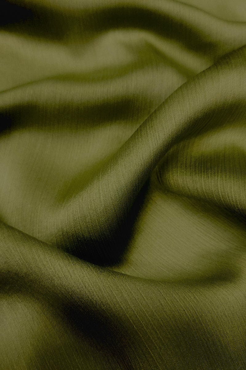 Crinkle Silk - Satin Hijab - Dhani Green