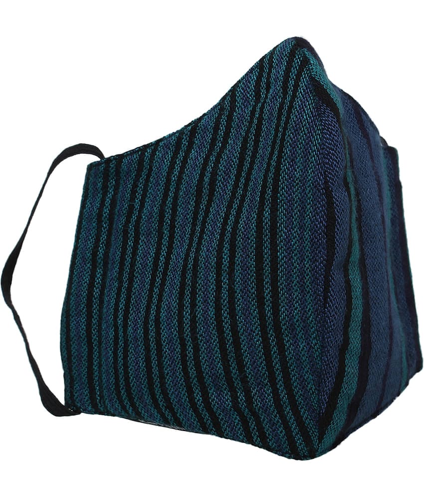 Anekaant - Turquoise Cotton Mask ( Pack of 1 )