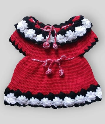 The Creators - Red Cotton Baby Girls Dress ( Pack of 1 ) - None
