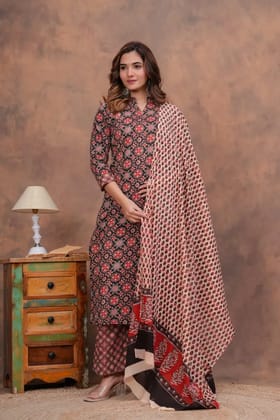Stitched Cotton Sets Elegant Hand Block Printed Cotton Kurti Sets perfect for daily wear and festive occasions!Comfort fit | Soft breathable fabric | Beautiful hand block prints...
