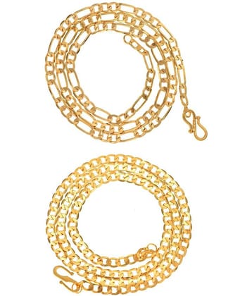 AanyaCentric Combo of 2 Gold Plated 22inches Long Fashion Chain