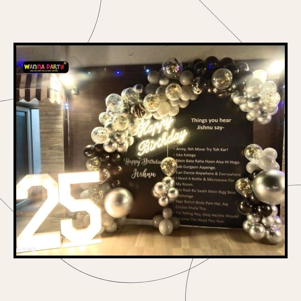 Wanna Party 25th Birthday and Things You Know Back Drop - Party and Festive Needs | Buy online on ZillyBuy