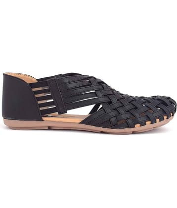 Ishransh Black Women's Casual Ballerinas