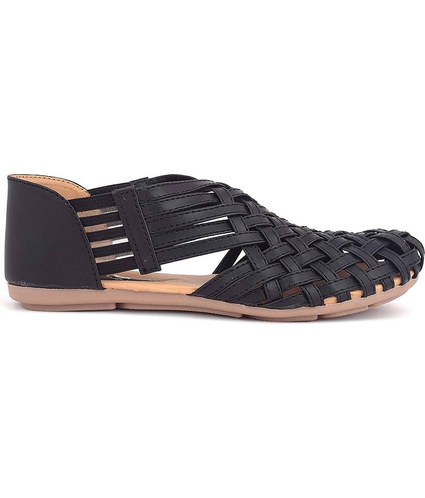 Ishransh Black Women's Casual Ballerinas