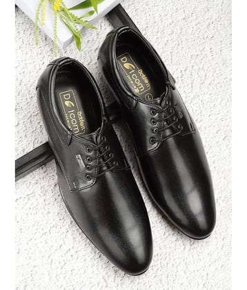 Action Black Men's Derby Formal Shoes