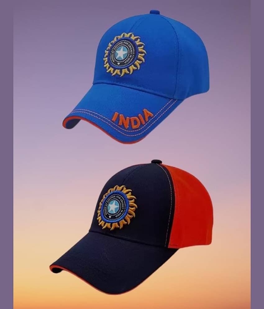 BAYEMA Pack of 2 Cotton Men's Cap ( Multiciolor 2 )