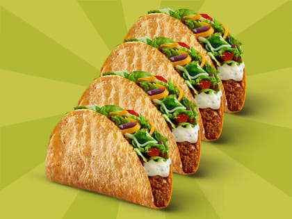 4 Crunchy Wheat Tacos Chicken @ 98 Each