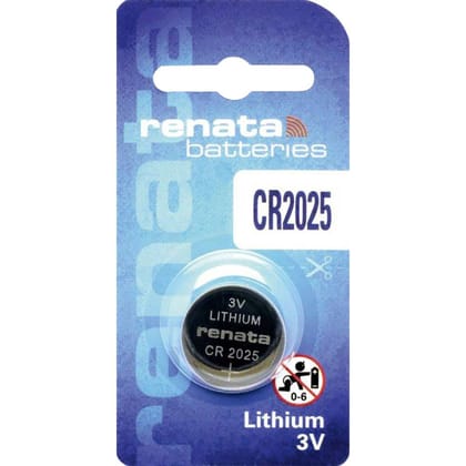 CR2025 Renata Lithium Coin Battery, 1 battery