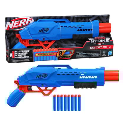 Nerf Alpha Strike Big Cat Db-2 Blaster, Double-Barrel Blasting