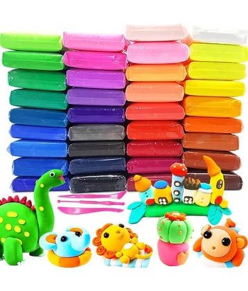 Freedy (Pack of 12) Air Dry Clay, Colorful Children Soft Clay, Creative Art Crafts, Gifts for Kids-Multi Color. Non-Toxic Modeling Magic Fluffy Foam Bouncing Clay Putty Kit for Kids with Tools