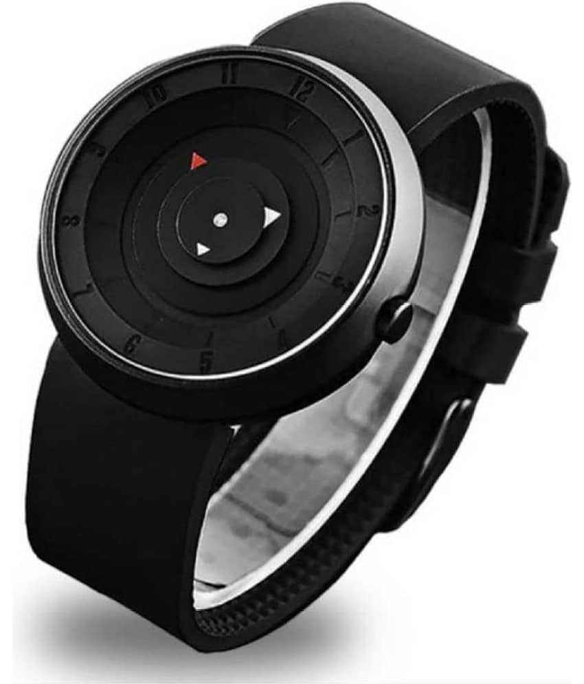 Shivark Black Silicon Analog Men's Watch