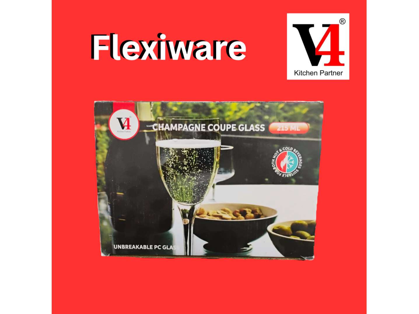 V4 Champagne Coupe Glass - 215ml