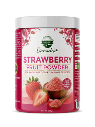 Danodia Foods Strawberry Powder, 200 gm