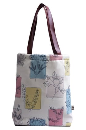 Printed Pu Handle Astara Tote Bag