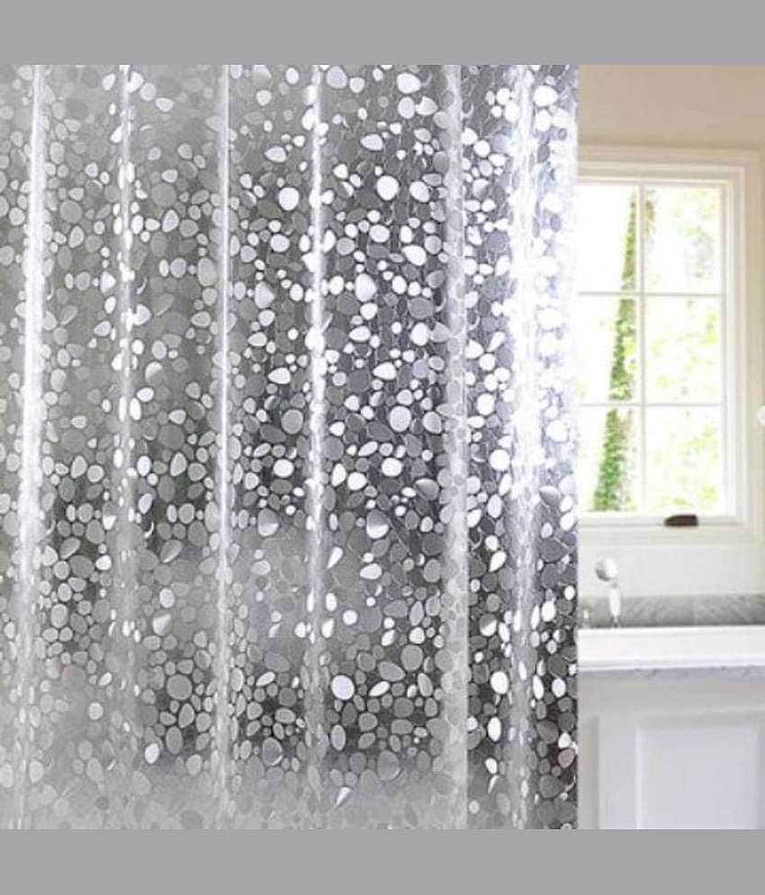 White Pack of 1 Polyester Door Curtain (4 ft X 7 ft)