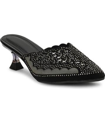 Commander Shoes Black Women's Mules Heels