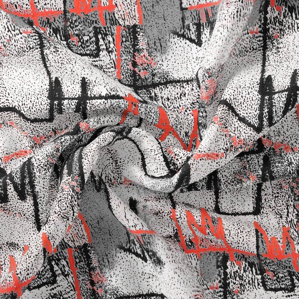 Vintage Art Of Wall Digital Printed Fabric - Pure Muslin-Viscose / Pure Muslin / 151 CM | 59 Inch