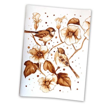Coffee Painting on Greeting Card DIY Kit by Penkraft
