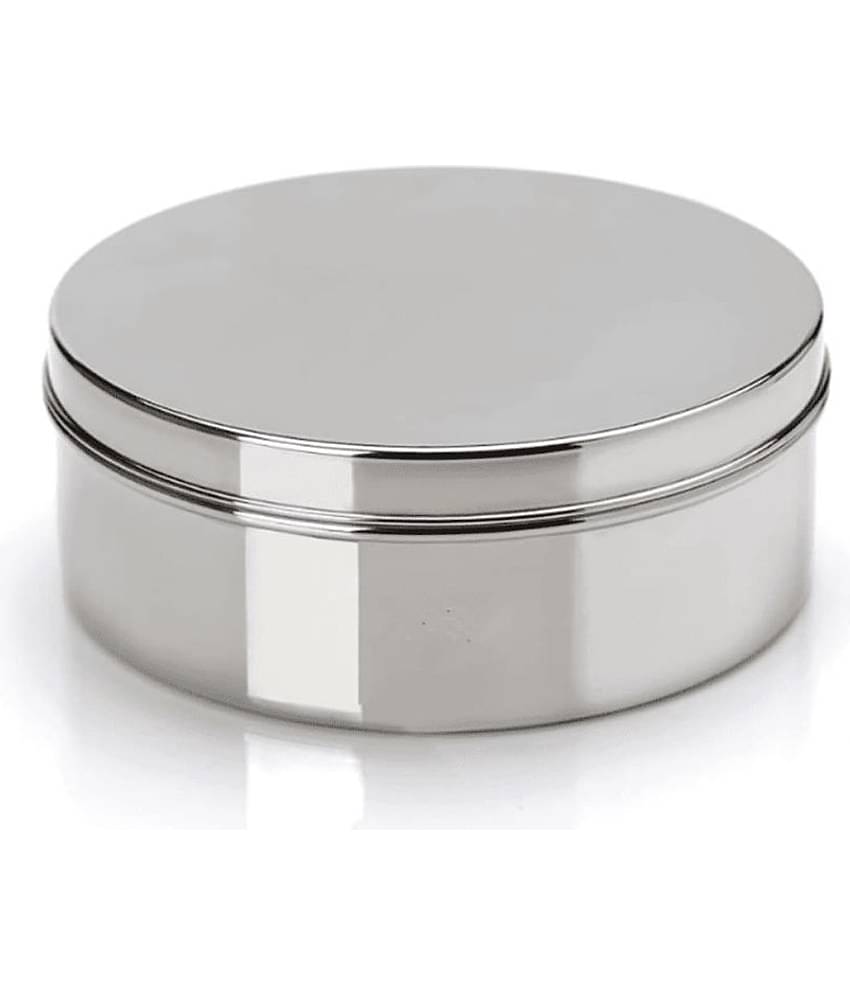 Visaxmi Steel Food Container Steel Silver Spice Container ( Set of 1 )