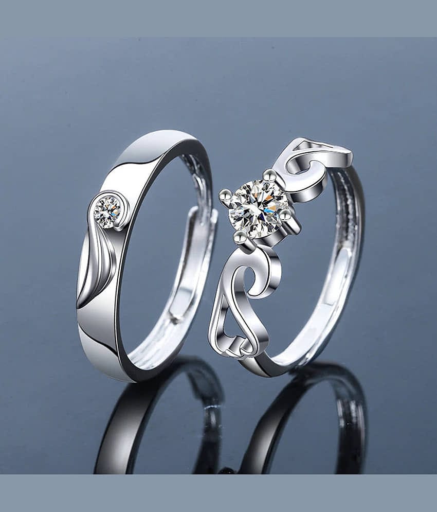 Thrillz Silver Rings ( Pack of 2 )