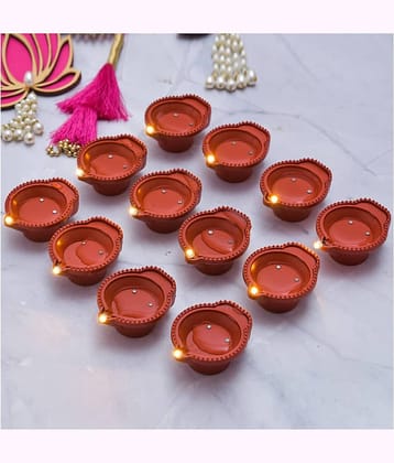 Fashion Bizz Water Sensor Led Diyas, Artificial Flameless Pani Wale Diye Candle Diya Candle