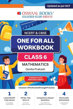 OSWAAL NCERT AND CBSE ONE FOR ALL WORKBOOK MATHEMATICS GANITA PRAKASH CLASS 6 2025 EXAM WITH LATEST NCERT SYLLABUS [Paperback] oswaal