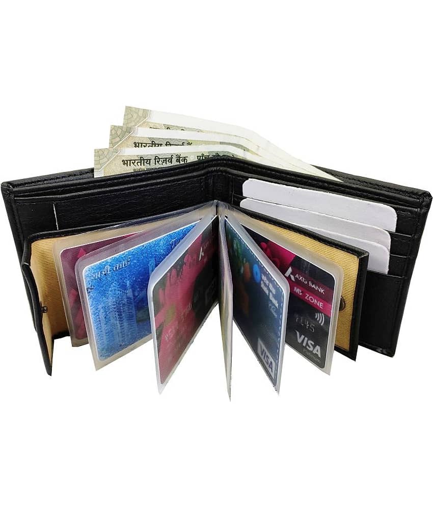 WENZEST PU Black Casual Regular Wallet