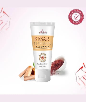 Alna Kesar Chandan Face Wash 75ml For All Skin Type , Pack of 1