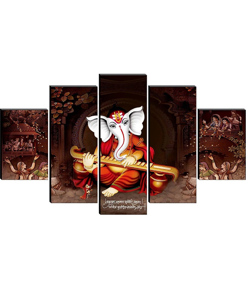 Saf Lord Ganesh Ji Religious Wall Hanging Framed Painting