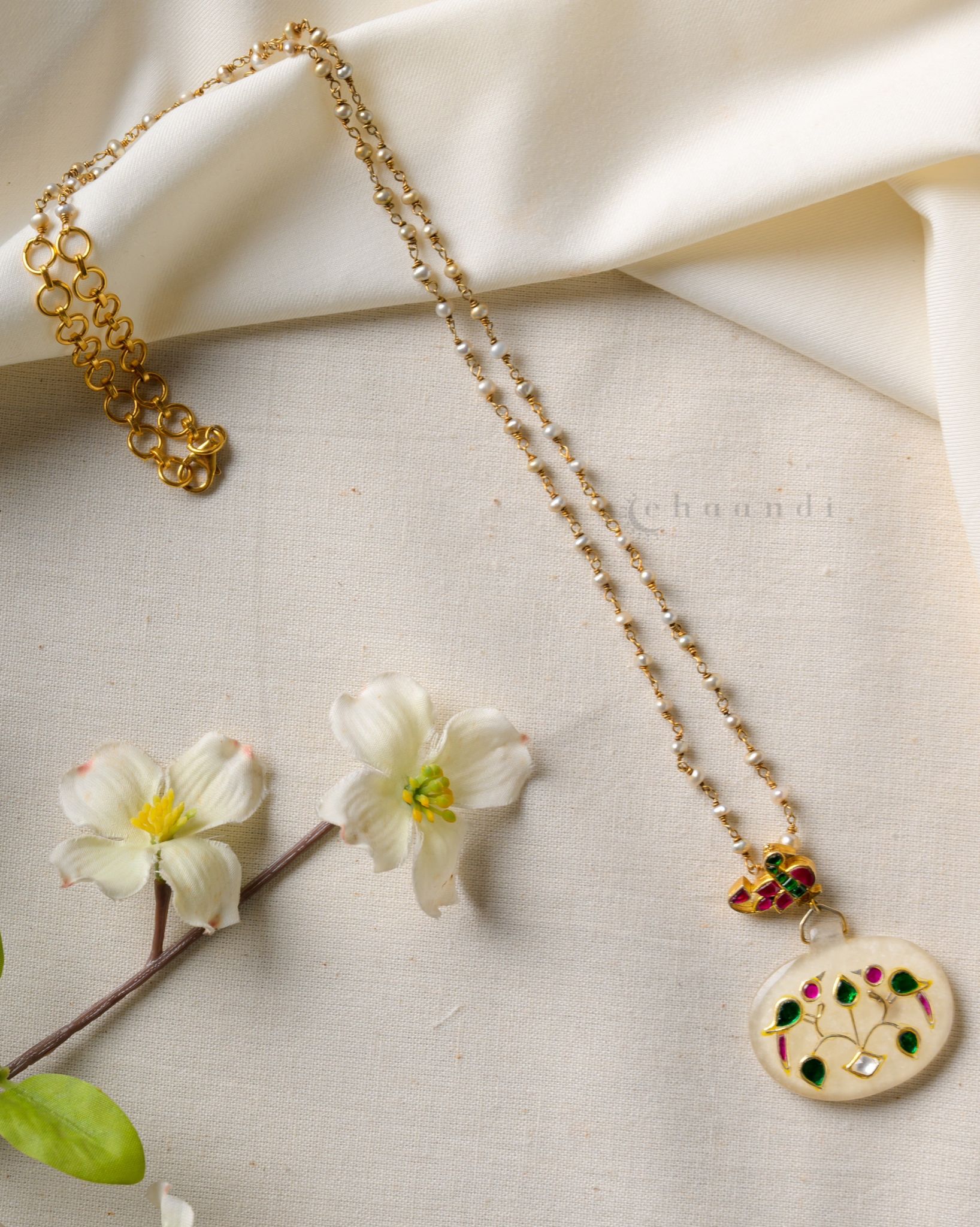 Gold Polish Silver Necklace CHN1533