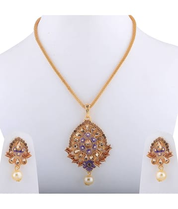 Silver Shine - Gold Alloy Necklace Set ( Pack of 1 )