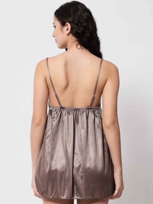 Plus Size Satin Honeymoon Babydoll Hot Night Dress 41Bm