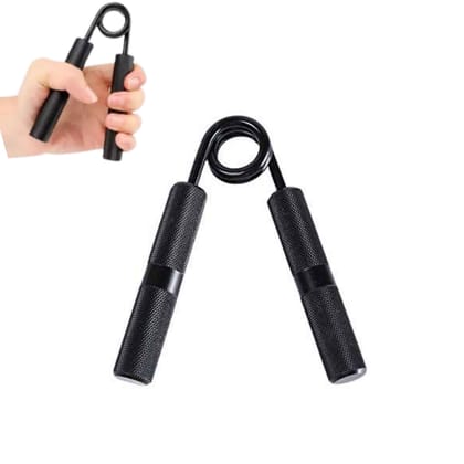 Metal Hand Gripper 200 Lbs Heavy Duty Forearm Wrist Strength Exercise Hand Grip, Fitness Grip Black (Pack of 1) Color - Black, Pattern - Solid