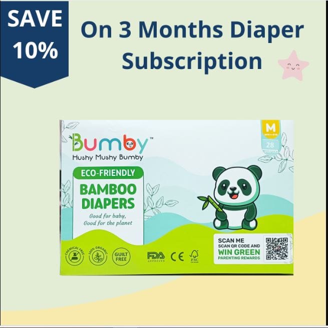 Bumbay Hushy Mushy 3 Months Subscription of Bamboo Diapers – New Born