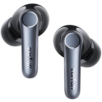 EarFun Air Pro 4 Hybrid Adaptive Noise Canceling Wireless Earbuds Bluetooth, 2024 VGP Award, Qualcomm Snapdragon Sound, aptX™ Lossless, 6 Mics AI Call, LDAC Hi-Res Audio, BT5.4, 52H, Sliver Black EarFun Air Pro 4 Hybrid Adaptive Noise Canceling Wireless 